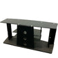 Black Glass 3-Tier TV Stand with Cable Management (Pre-Loved)