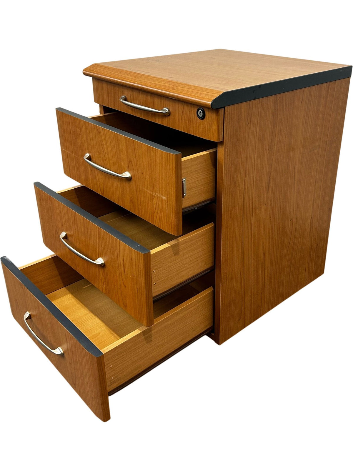 4 Drawer Lockable Office Filing Cabinet Pedestal Storage Unit (Pre-Loved)