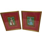 Pair of Framed Indian Miniature Paintings in Gold Frames (Pre-Loved)