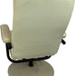 Cream Swivel Recliner Lounge Chair High Back Pedestal Base Armchair (Pre-Loved)