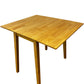 Wooden Drop Leaf Dining Table Foldable Extendable Brown 90cm (Pre-Loved)