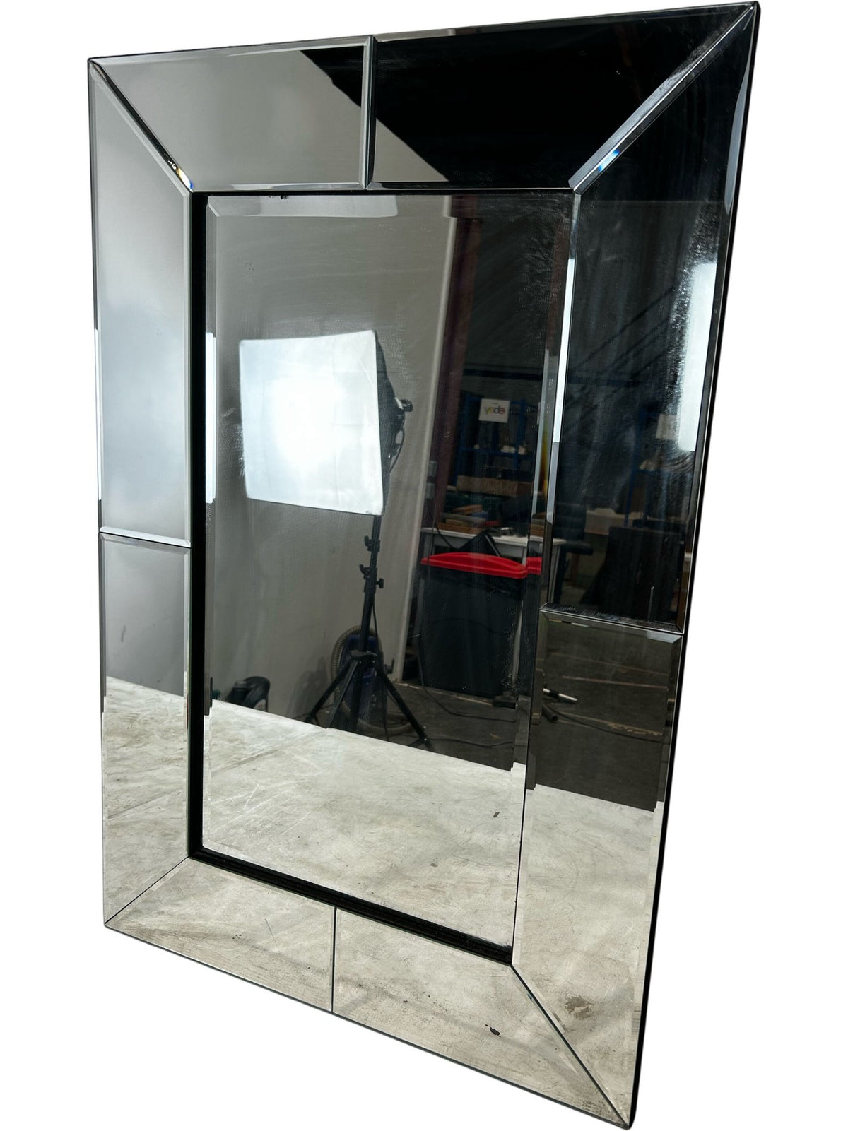 Rectangular Bevelled Wall Mirror Mirrored Frame Modern Home Decor (Pre-Loved)