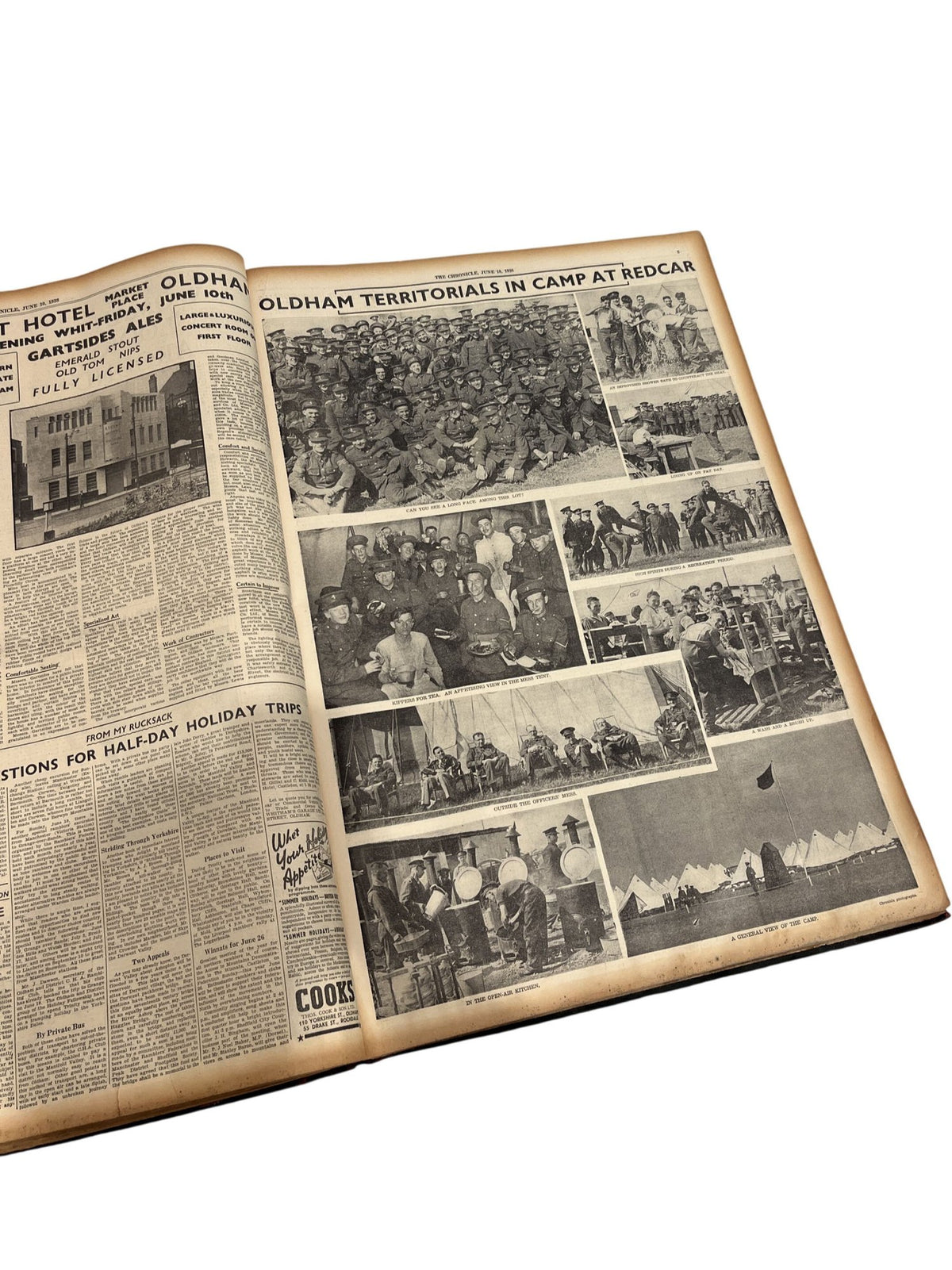 Vintage Antique Oldham Chronicle Bound 1938 Newspaper Collection (Pre-Loved)