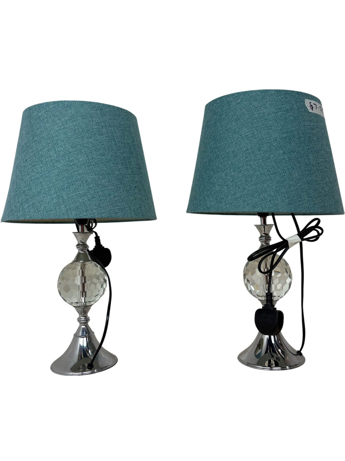 Crystal Table Lamps Set of Two (Unused)