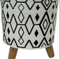 Tripod Footed Planter Ceramic Black White Geometric Design Decor (Pre-Loved)