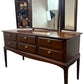 Vintage Dark Wood Dresser With Mirror (Pre-Loved)