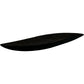 Long Wooden Decorative Bowl Tray Spiral Carved Leaf Shape Black (Pre-Loved)