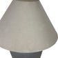 Serviced Grey Ceramic Table Lamp Drum Shade (Pre-Loved)