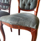 Set of 4 Vintage Dining Room Chairs Blue Upholstered (Pre-Loved)