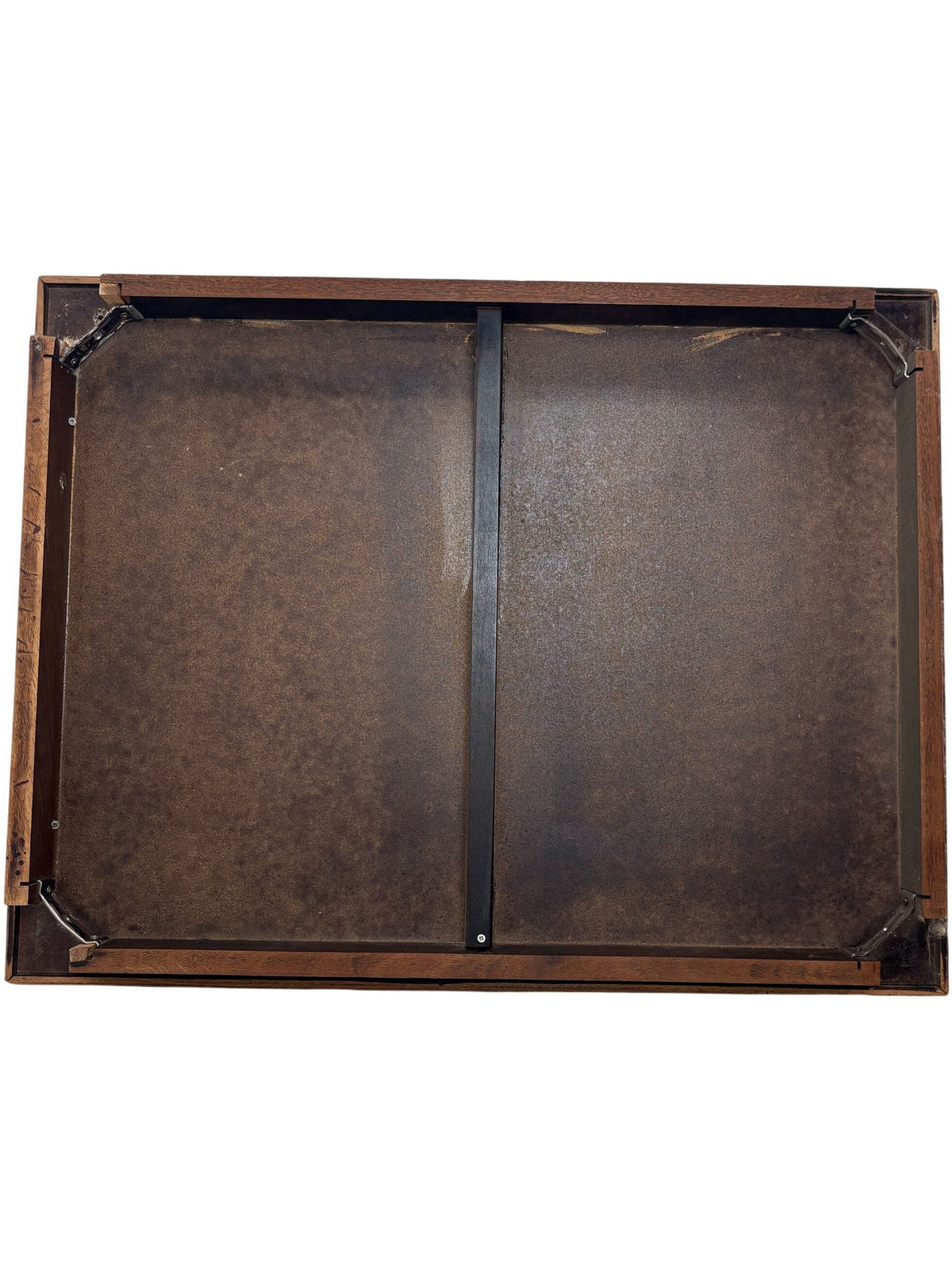 Vintage Stone World Map Print with Wooden Frame Antique (Pre-Loved)