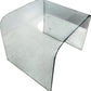 Modern Clear Bent Glass Coffee Table Curved Minimalist Design (Pre-Loved)