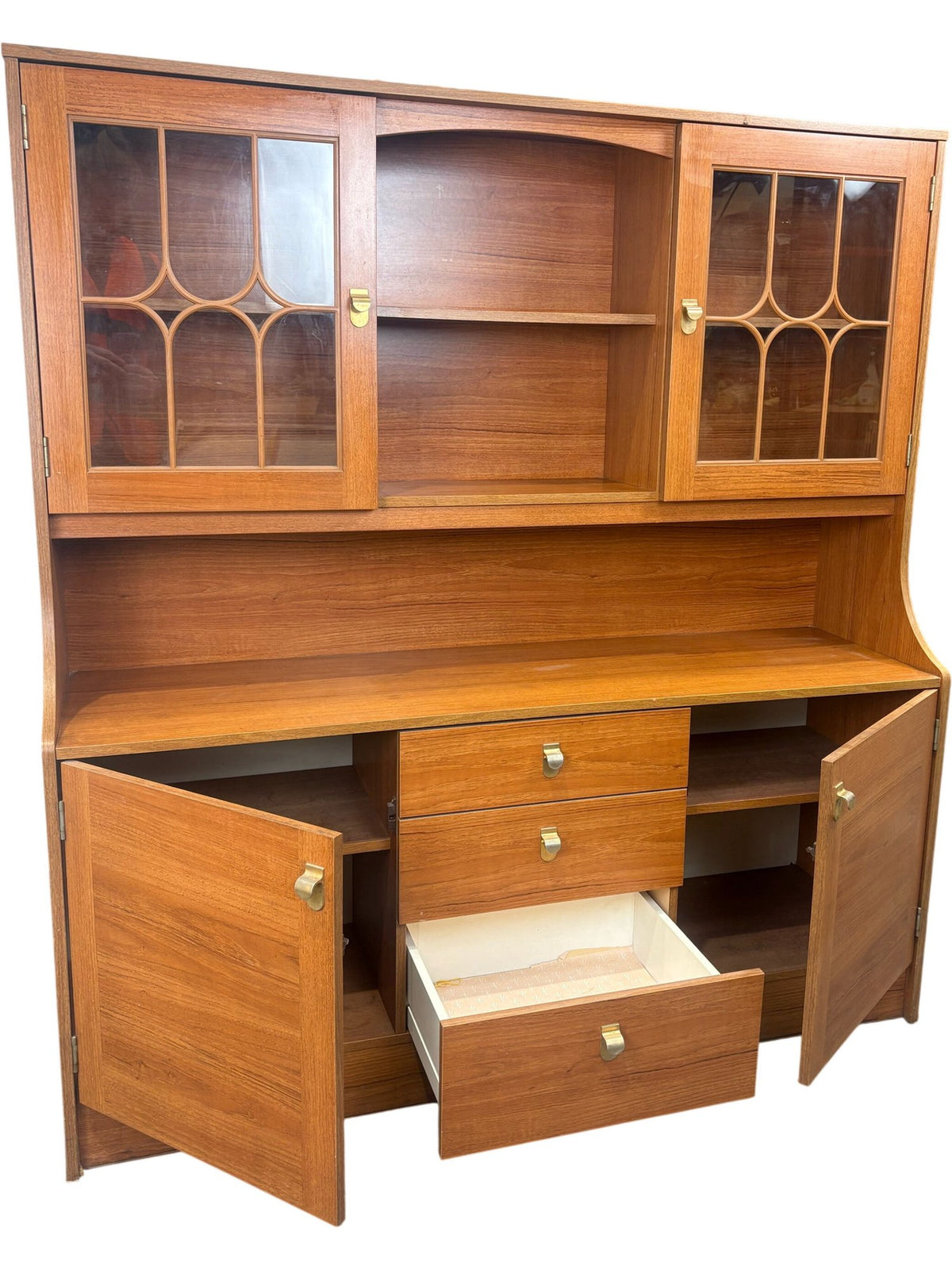 Wooden Sideboard With Glass Doors (Pre-Loved)