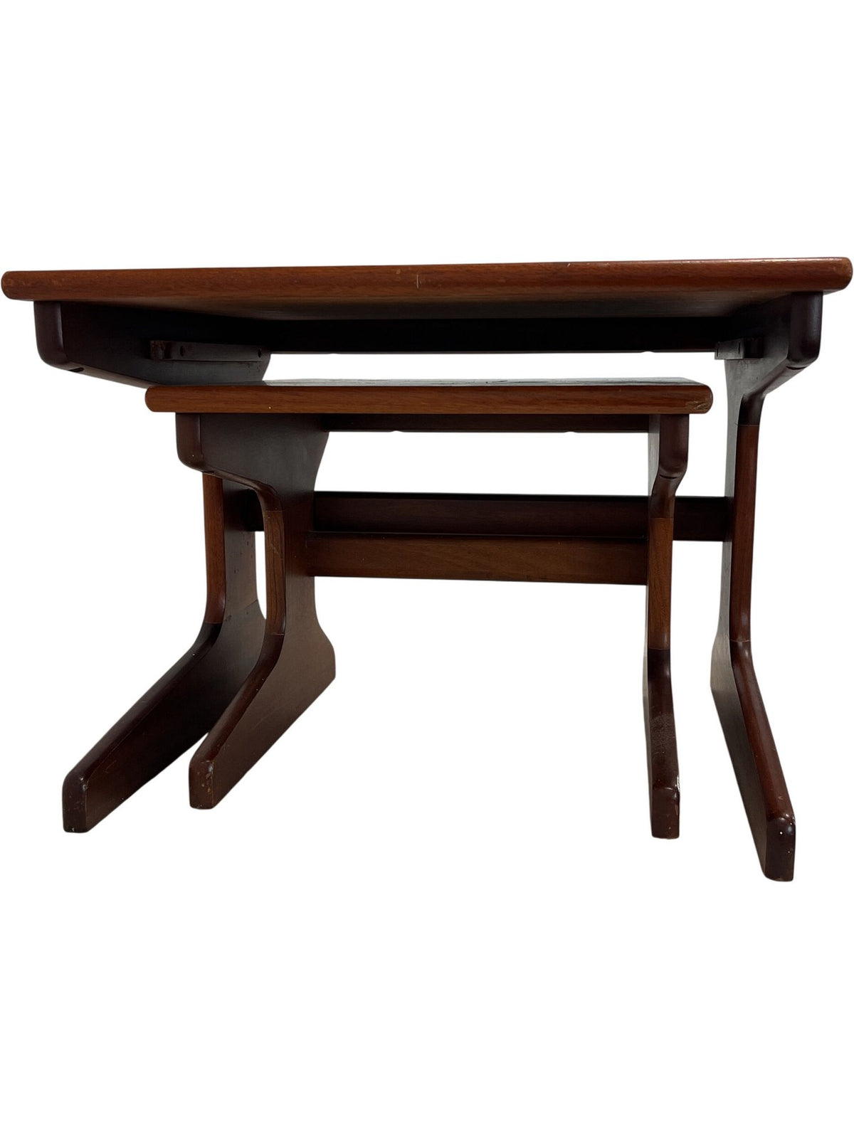 Mid Century Nesting Tables Set Solid Teak Style (Pre-Loved)