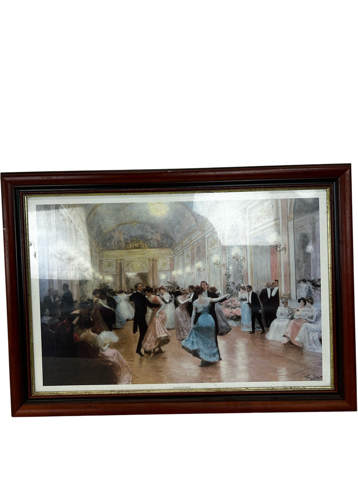 Victor Gabriel Gilbert An Elegant Soiree Framed Print (Pre-Loved)