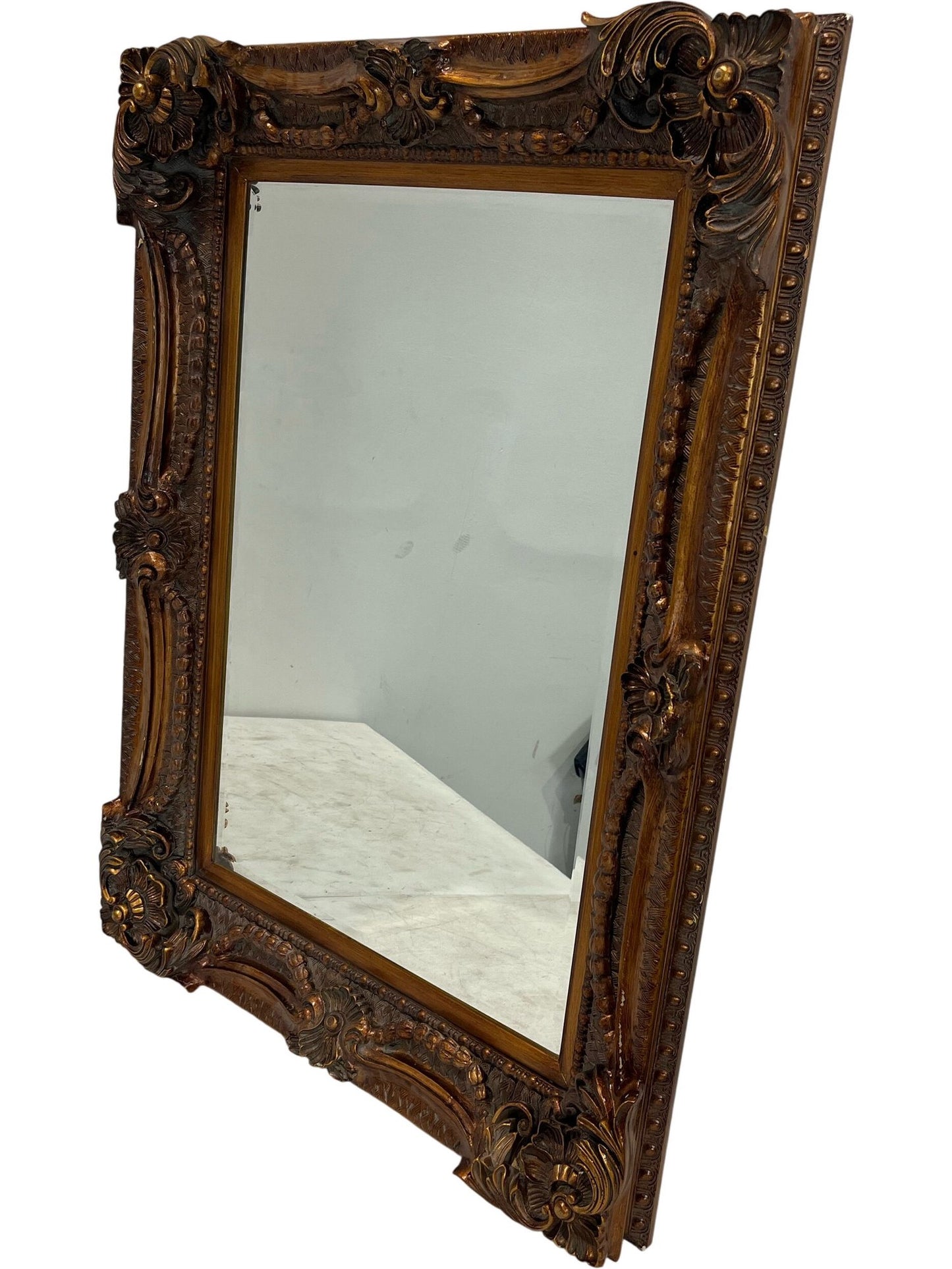 Premier Housewares Large Ornate Wall Mirror Bronze Frame (Pre-Loved)