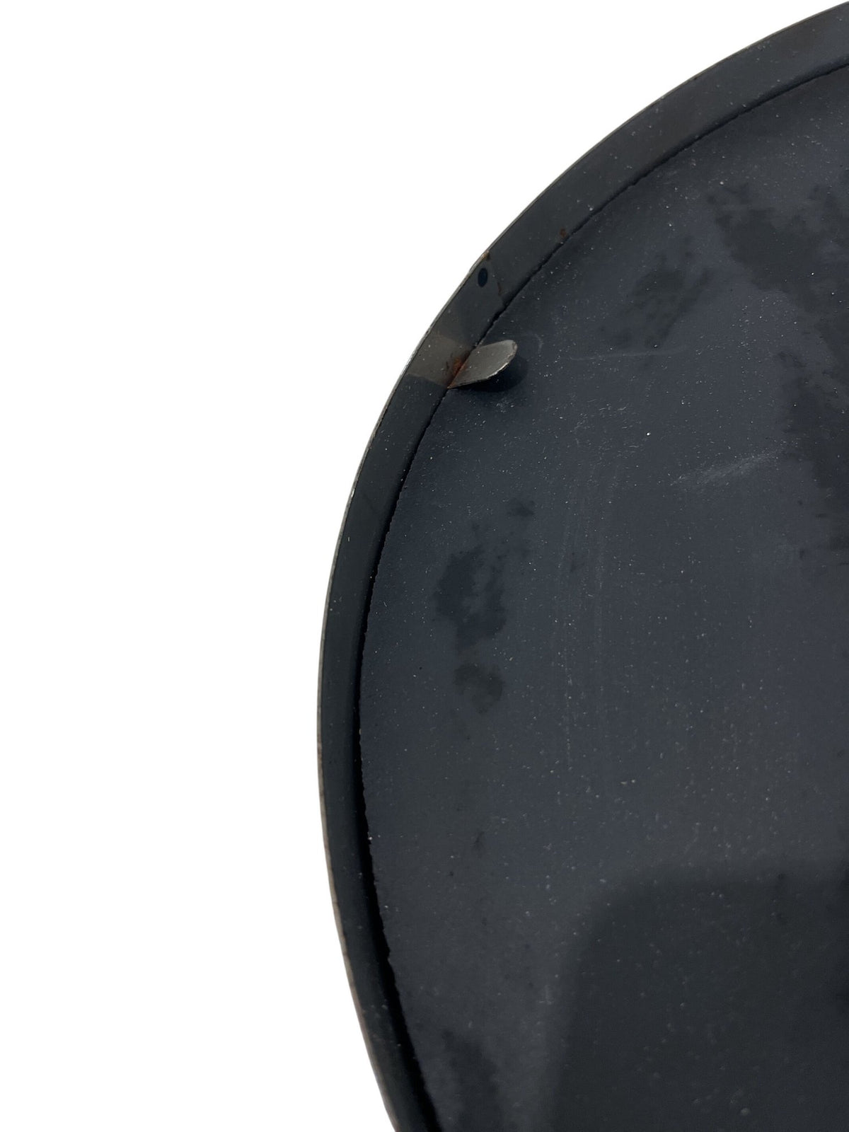 Rustic Round Wall Mirror With Rope Hanging Black Frame (Pre-Loved)