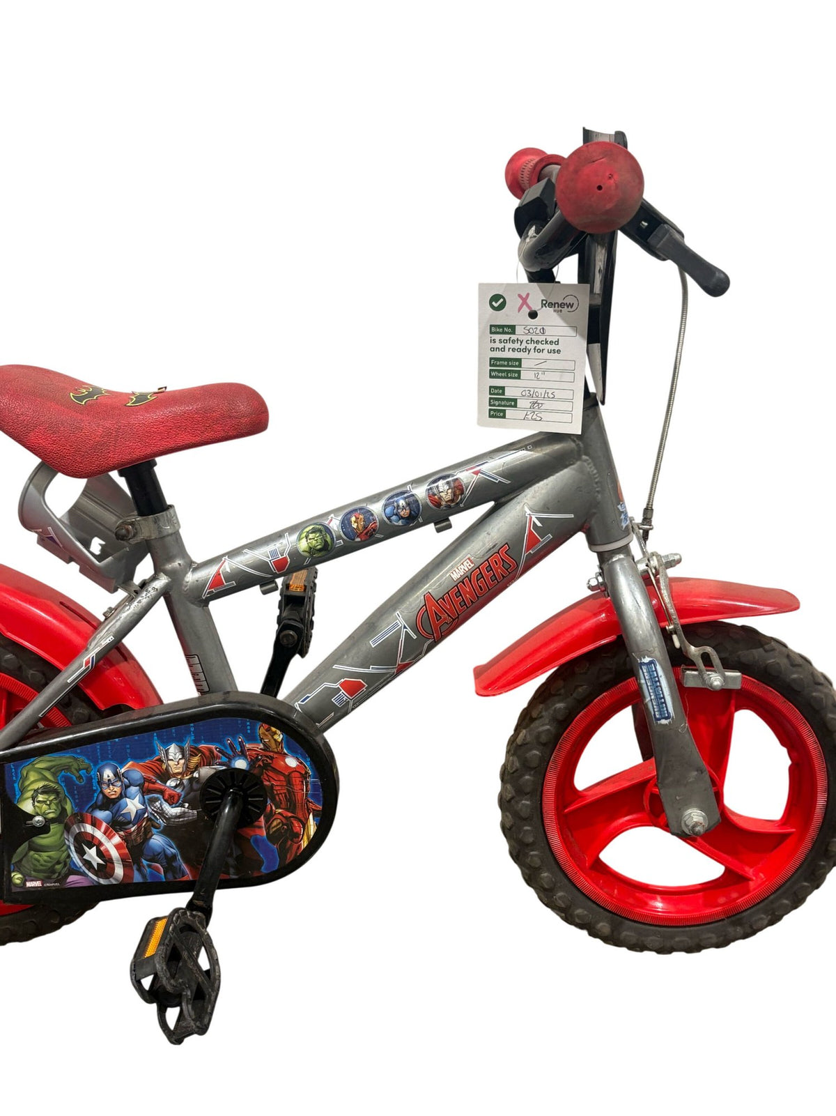 Serviced Marvel Avengers Kids Bicycle 12 Inch (Pre-Loved)