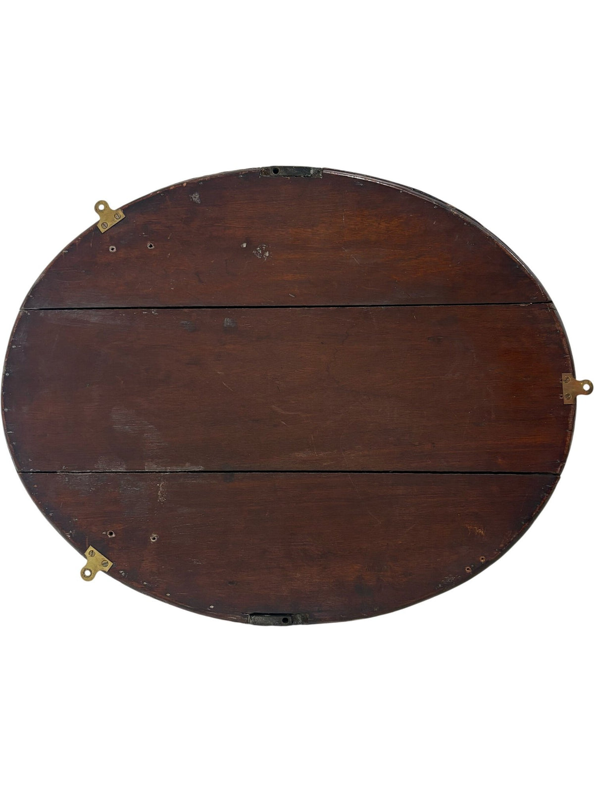 Vintage Wooden Oval Retro Mirror (Pre-Loved)