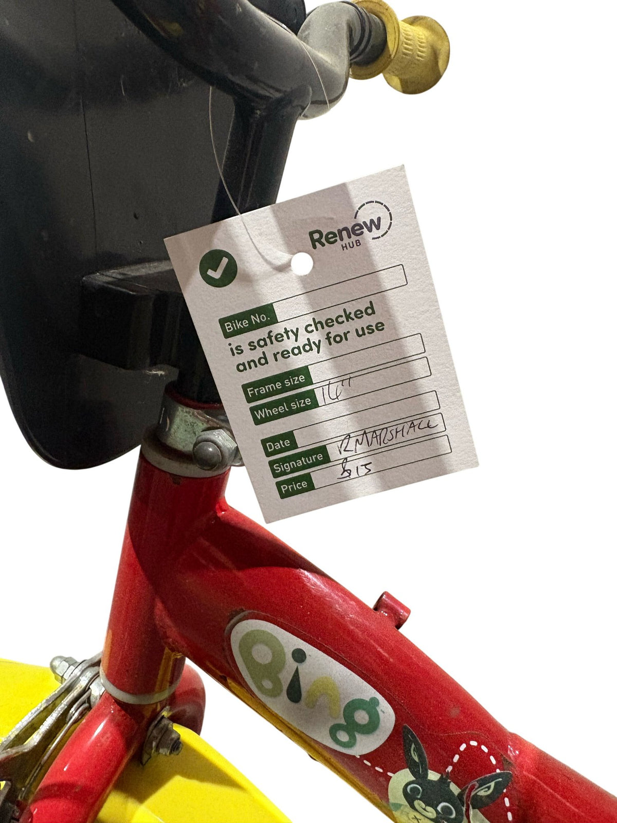 Serviced Bing Children's Bike 14" Red and Yellow (Pre-Loved)