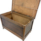 Antique Wooden Storage Chest on Casters with Hinged Lid (Pre-Loved)