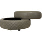 Contemporary Beige Ottoman Faux Leather (Pre-Loved)