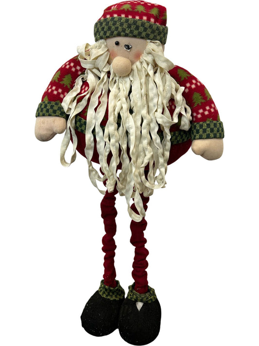 100cm Large Standing Santa Claus Plush Christmas Decoration (Pre-Loved)