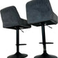 Pair of Grey Adjustable Swivel Bar Stools (Pre-Loved)