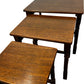 Nest of 3 Wooden Side Tables with Turned Legs Dark Traditional (Pre-Loved)