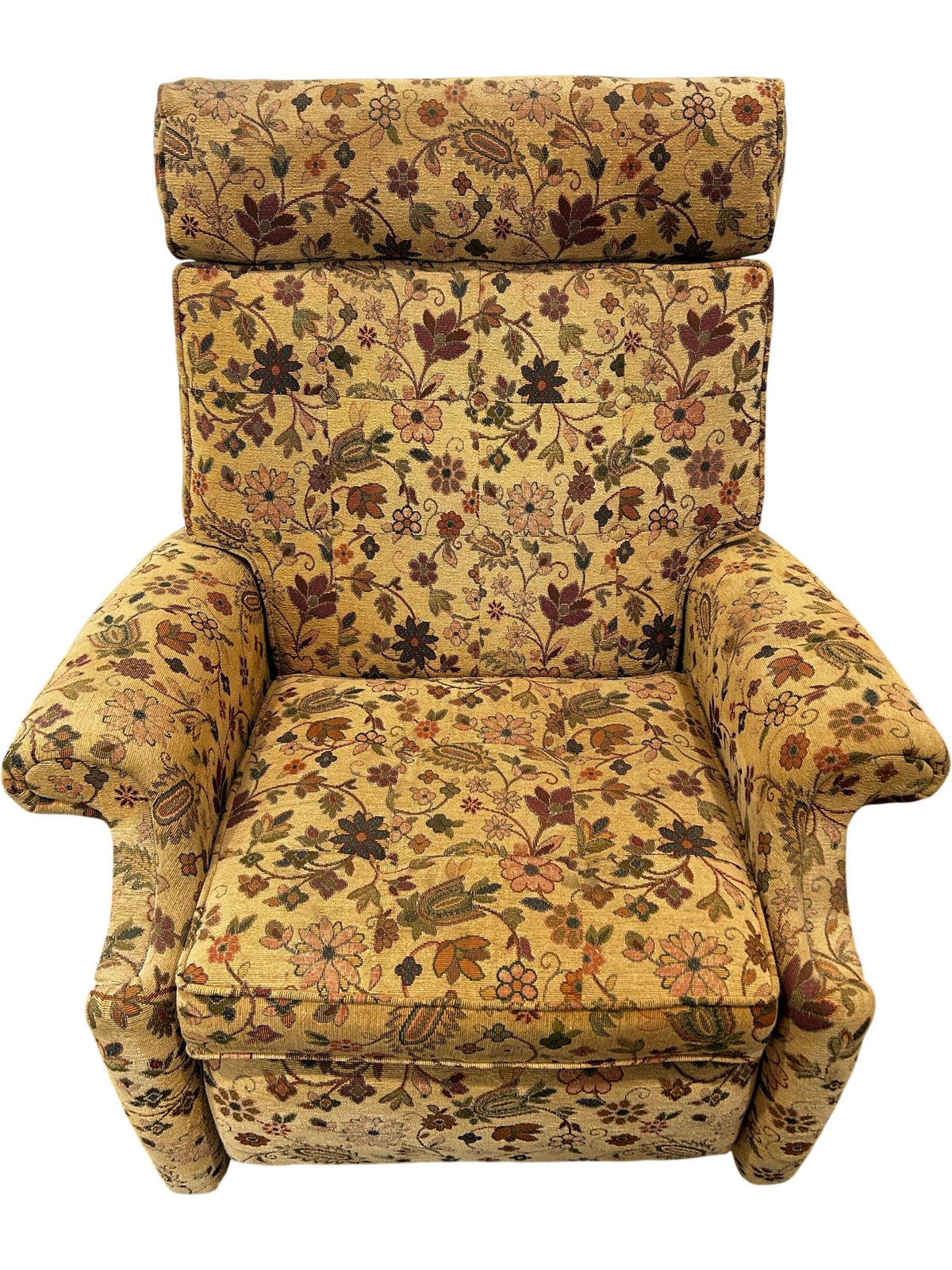Floral Manual Recliner Armchair High Back with Footrest (Pre-Loved)