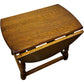 Oval Wooden Drop-Leaf Side Table with Turned Legs Traditional Style (Pre-Loved)