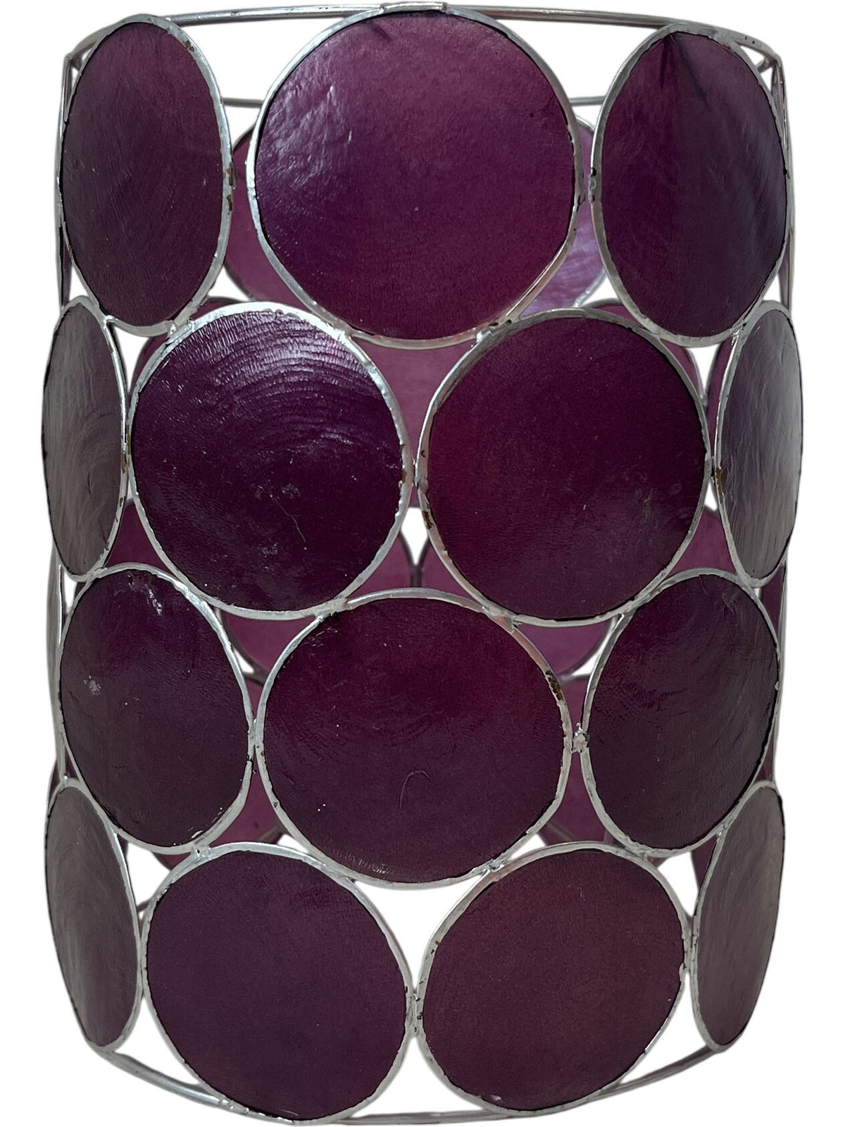 Purple Decorative Lampshade With Circular Design  (Pre-Loved)