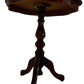 Vintage Wooden Pedestal Side Table Scalloped Top Tripod Base Brown (Pre-Loved)