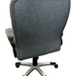 Grey Fabric Executive Office Chair High Back Padded Armrests Swivel (Pre-Loved)