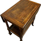 Vintage Drop Leaf Wooden Tea Trolley with Shelf & Castors (Pre-Loved)