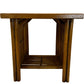 Wooden Side Table with Slatted Storage Base Brown Traditional Style (Pre-Loved)