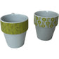 Floral Stackable Mug Set with Metal Stand (Pre-Loved)