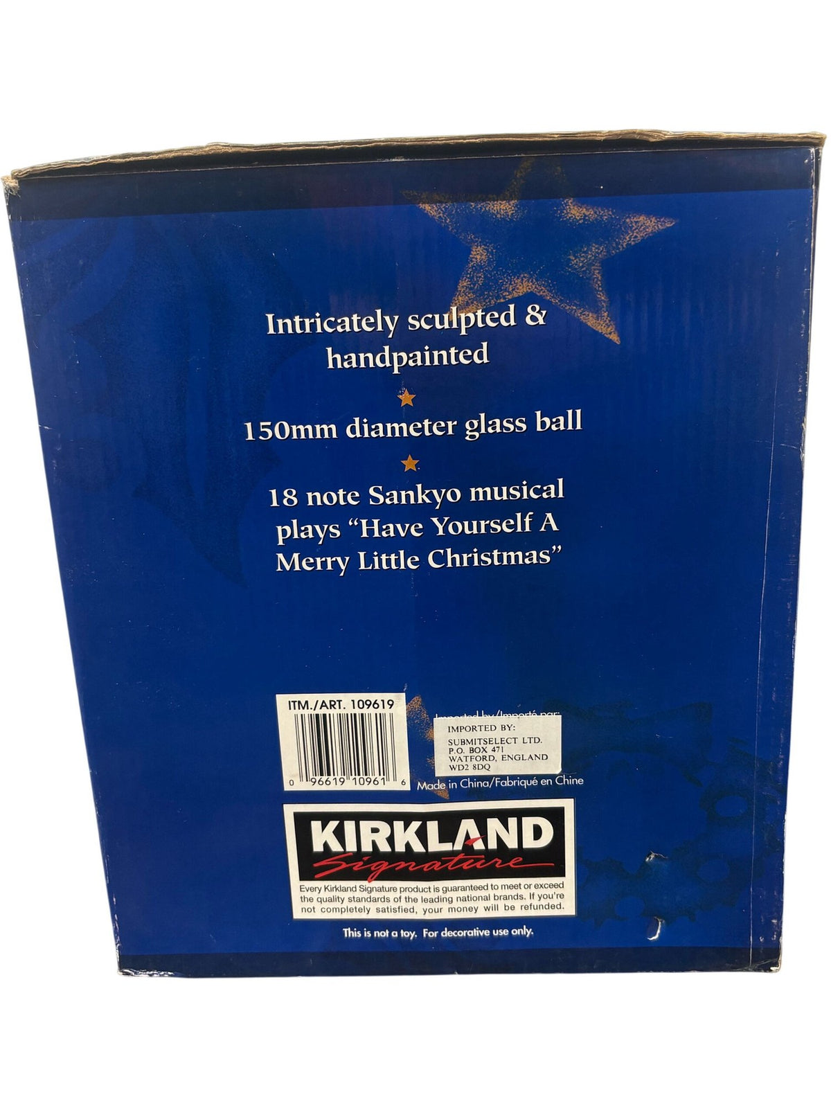 Kirkland Signature Musical Snow Globe Christmas Theme Base Twists (Pre-Loved)