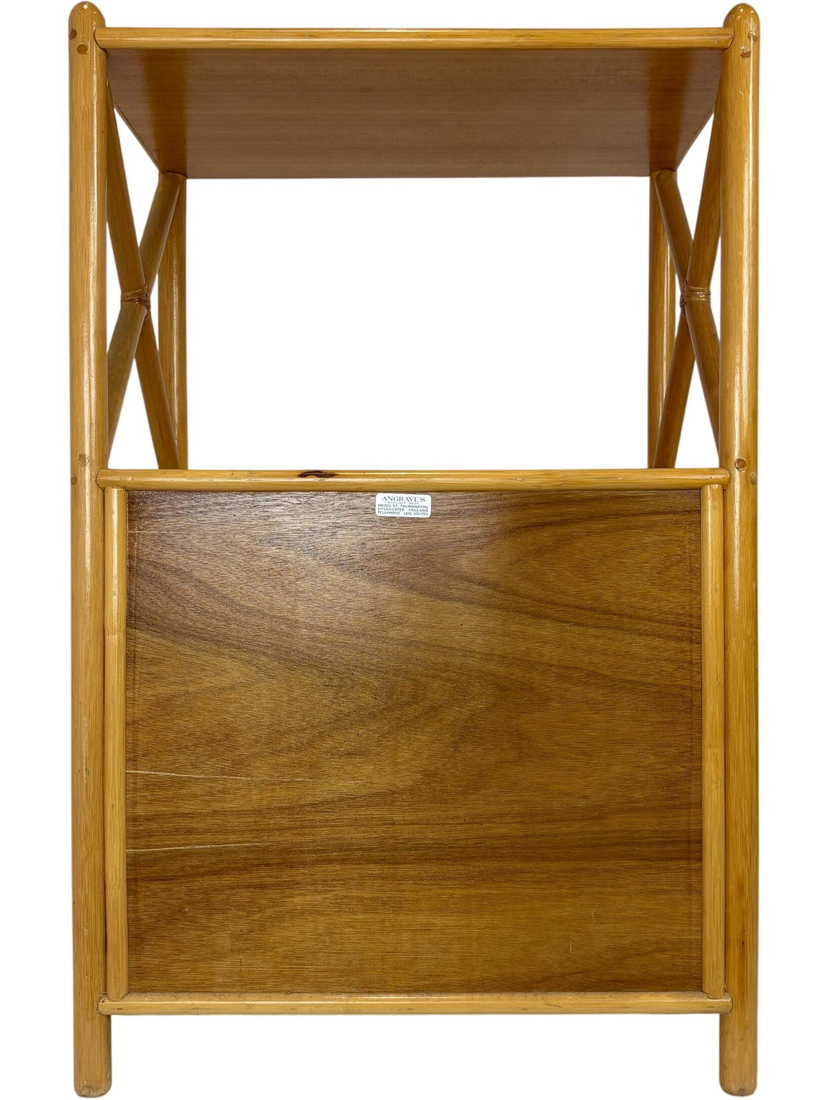 Angraves Bamboo Rattan Storage Cabinet with Open Shelf Unit (Pre-Loved)