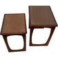 Vintage Mid Century G-Plan Style Nesting Table Set Glass Tops (Pre-Loved)