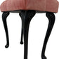 Vintage Pink Upholstered Footstool with Black Ornate Legs (Pre-Loved)