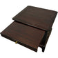 Traditional Dark Wood 3 Drawer Bedside Table Brass Handles (Pre-Loved)