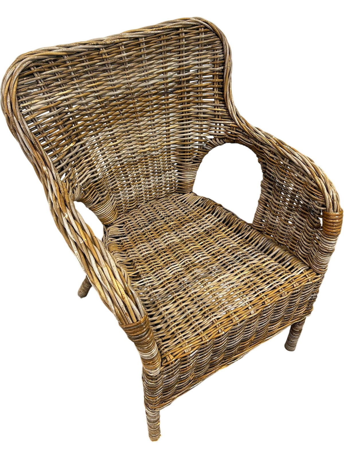 Rattan Armchair Natural Finish (Pre-Loved)