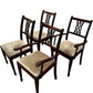 Set of 4Wooden Armchairs Upholstered Seats Lattice Back Antique Style(Pre-Loved)