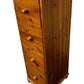 Solid Wood Pine Tallboy Chest of Drawers 4 Drawer Narrow Storage (Pre-Loved)