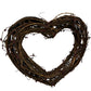 Natural Twig Heart Wreath with Red Berry Detail Rustic Wall Decor (Pre-Loved)
