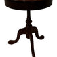 Wooden Round Accent Table with Glass Top (Pre-Loved)