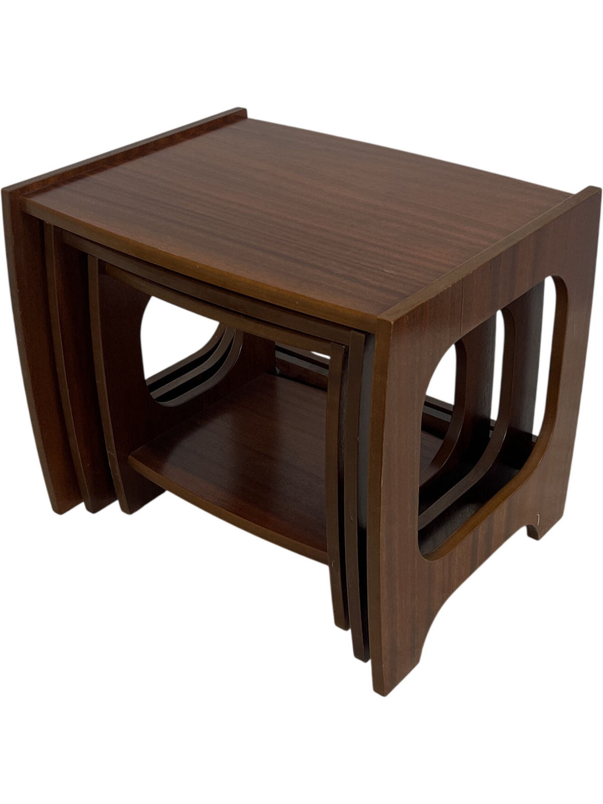 Vintage Retro Mid Century Modern Style Wood Nesting Tables Set (Pre-Loved)