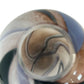 Art Glass Vase Brown Blue Black Swirl Pattern Modern Decorative (Pre-Loved)