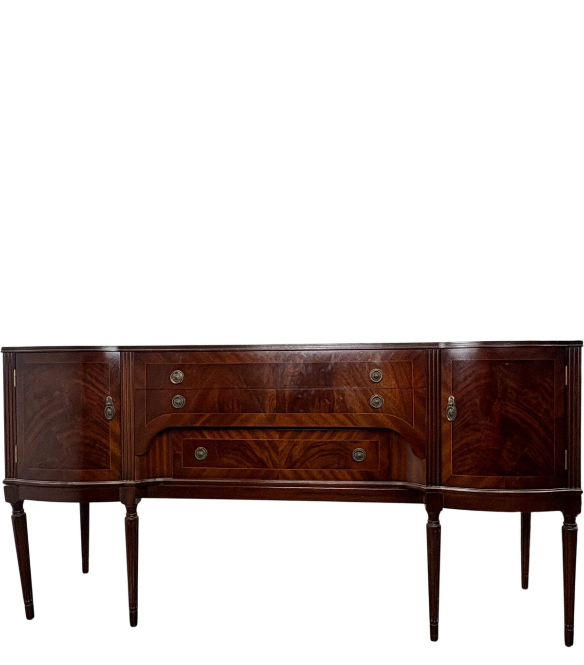 Vintage Mahogany Sideboard With Drawers and Cabinets