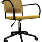 Rattan Office Chair with Black Metal Frame (Pre-Loved)